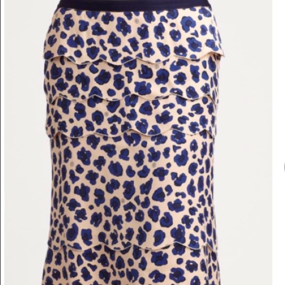 Tory Burch Dresses & Skirts - NWT Tory Burch Persian Meri Silk Leopard Skirt